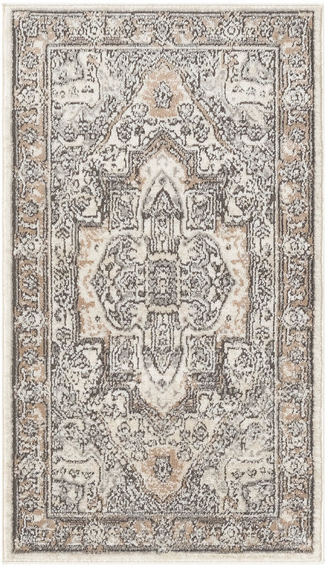 Nourison Quarry QUA18 Machine Made Ivory, Grey, Taupe Rug