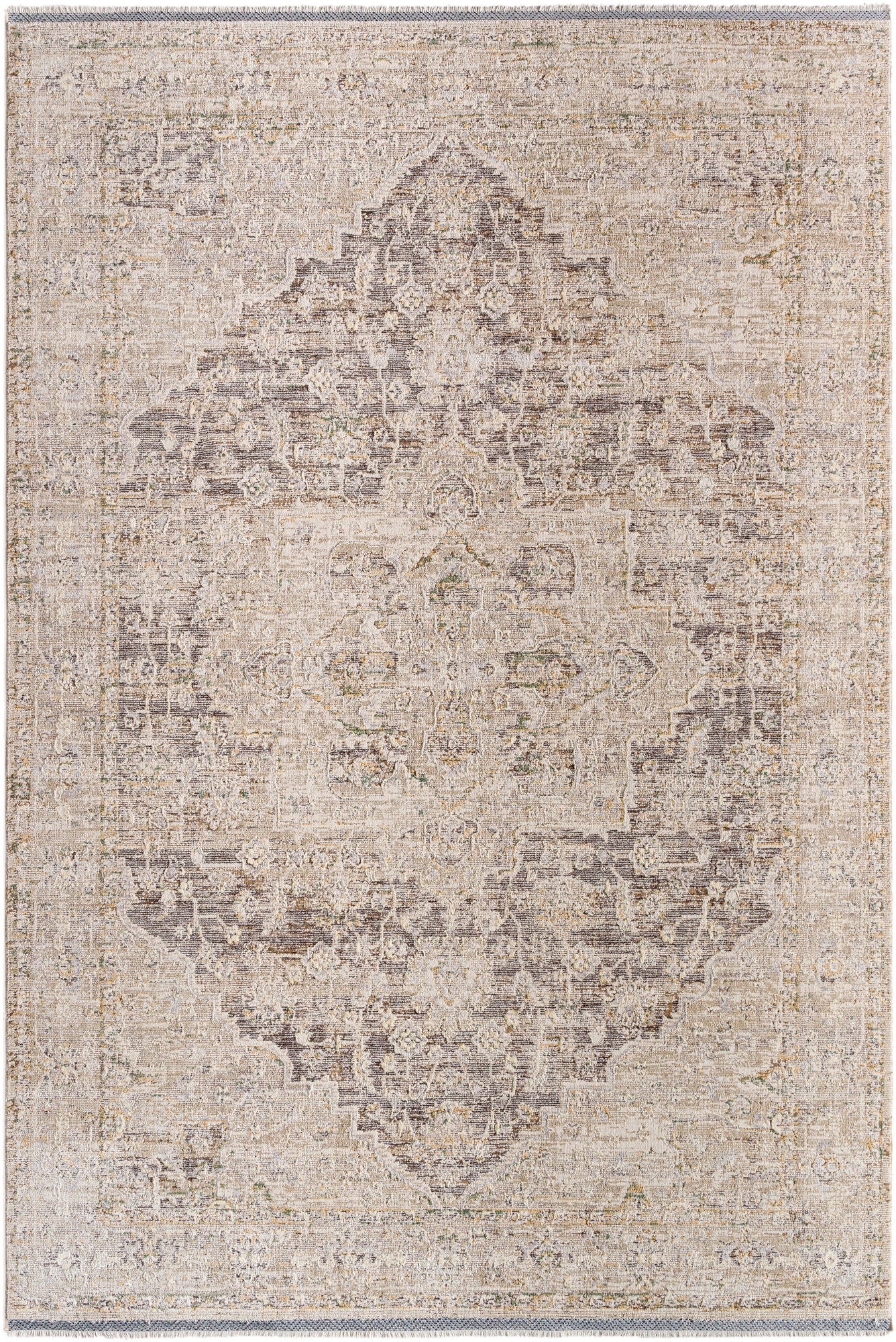 Surya Rivaldo Rvd-2310 Ash, Khaki, Metallic - Silver, Sage Area Rug