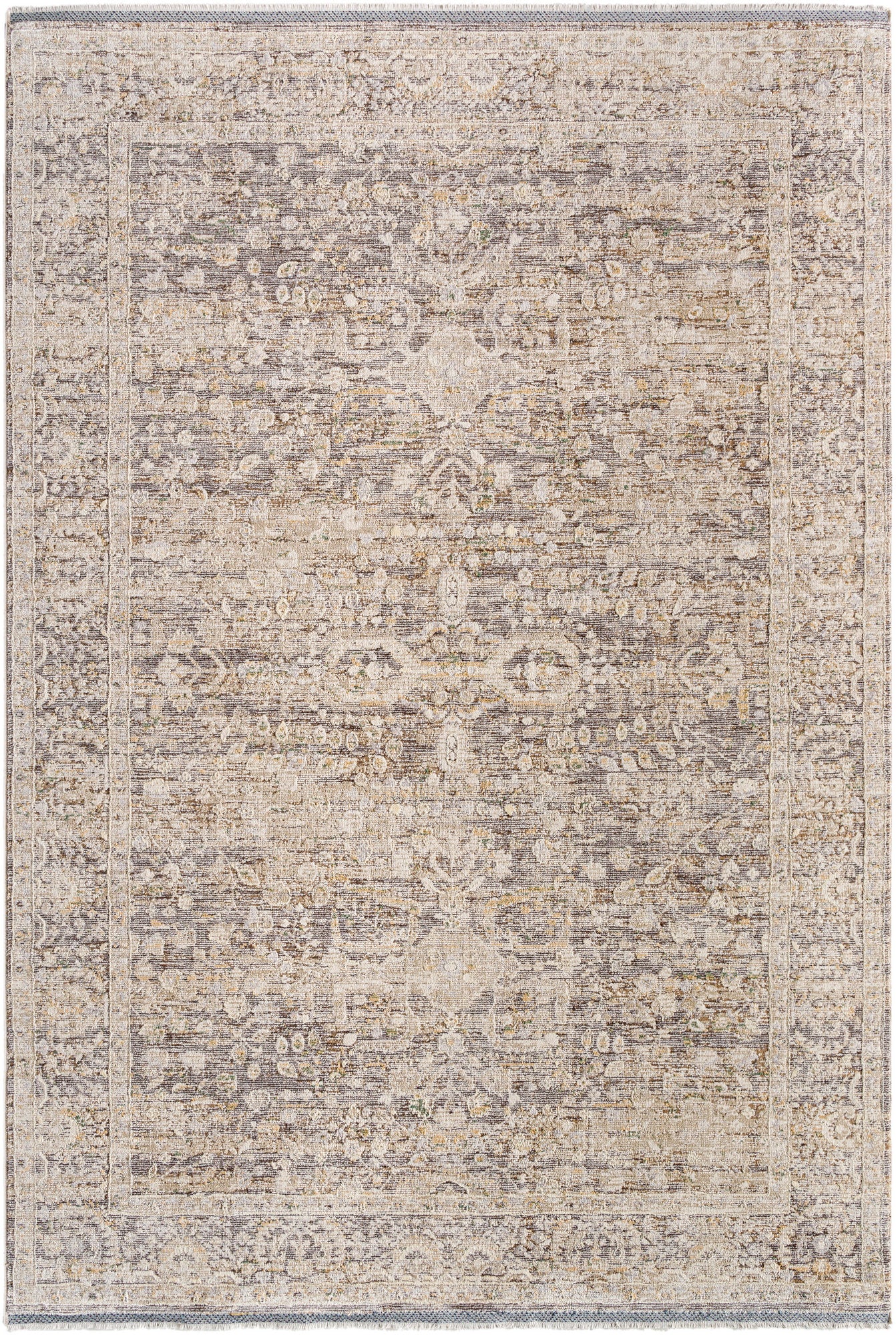 Surya Rivaldo Rvd-2312 Ash, Metallic - Silver, Khaki, Sage, Pewter Area Rug