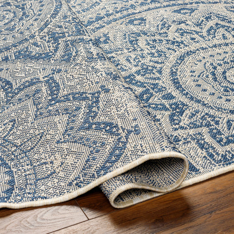 Surya Ravello Rvl-2312 Ivory, Light Beige, Denim, Dark Blue Rug.