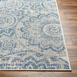 Surya Ravello Rvl-2312 Ivory, Light Beige, Denim, Dark Blue Rug.