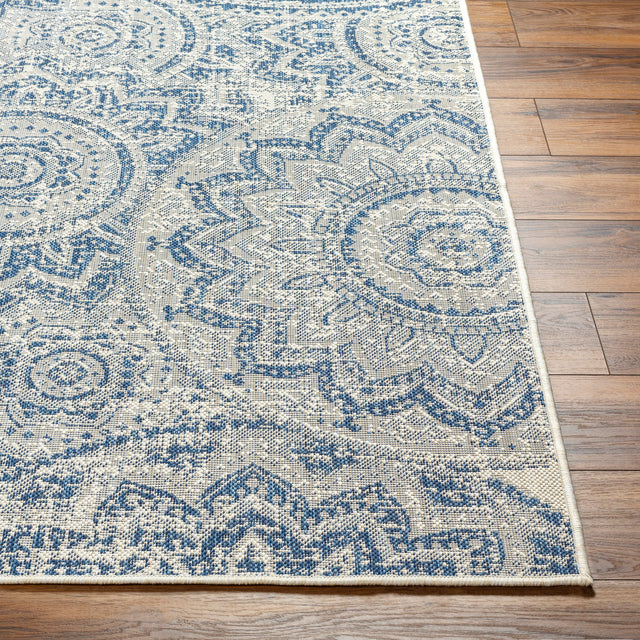 Surya Ravello Rvl-2312 Ivory, Light Beige, Denim, Dark Blue Rug.
