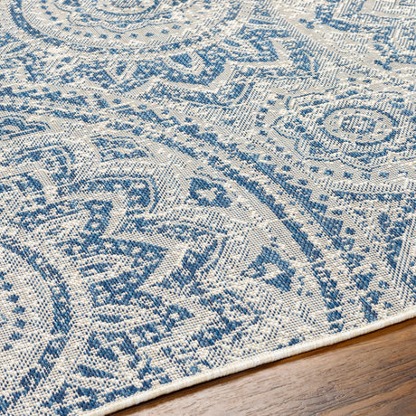 Surya Ravello Rvl-2312 Ivory, Light Beige, Denim, Dark Blue Rug.