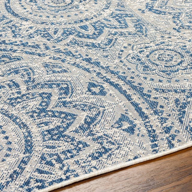 Surya Ravello Rvl-2312 Ivory, Light Beige, Denim, Dark Blue Rug.