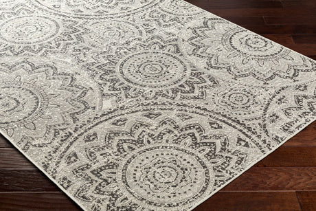 Surya Ravello Rvl-2314 Ivory, Light Beige, Light Gray, Black Rug.