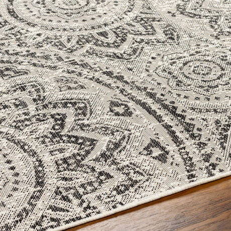 Surya Ravello Rvl-2314 Ivory, Light Beige, Light Gray, Black Rug.