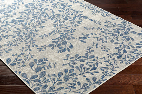 Surya Ravello Rvl-2315 Ivory, Light Beige, Denim, Dark Blue Rug.