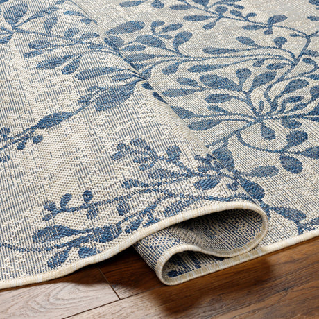 Surya Ravello Rvl-2315 Ivory, Light Beige, Denim, Dark Blue Rug.