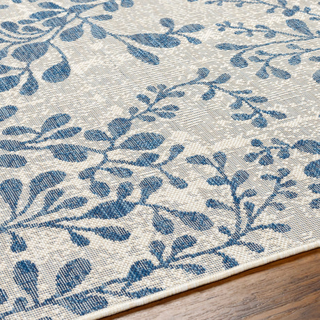 Surya Ravello Rvl-2315 Ivory, Light Beige, Denim, Dark Blue Rug.