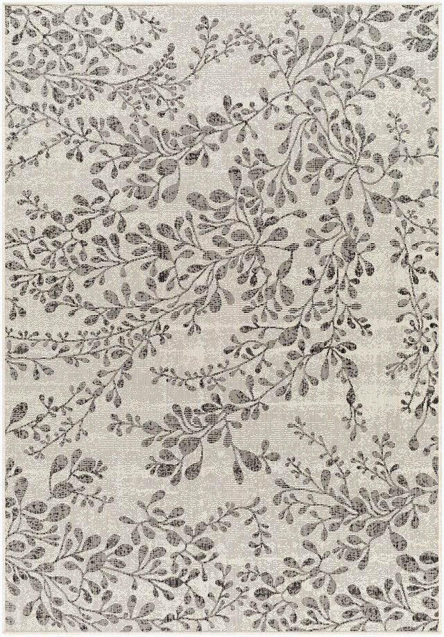 Surya Ravello Rvl-2317 Ivory, Light Beige, Light Gray, Black Rug.