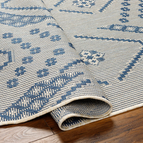 Surya Ravello Rvl-2324 Ivory, Light Beige, Denim, Dark Blue Rug.