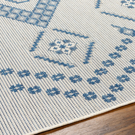 Surya Ravello Rvl-2324 Ivory, Light Beige, Denim, Dark Blue Rug.