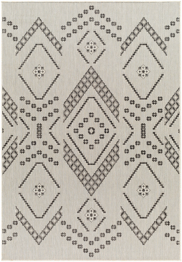 Surya Ravello Rvl-2326 Ivory, Light Beige, Light Gray, Black Rug.