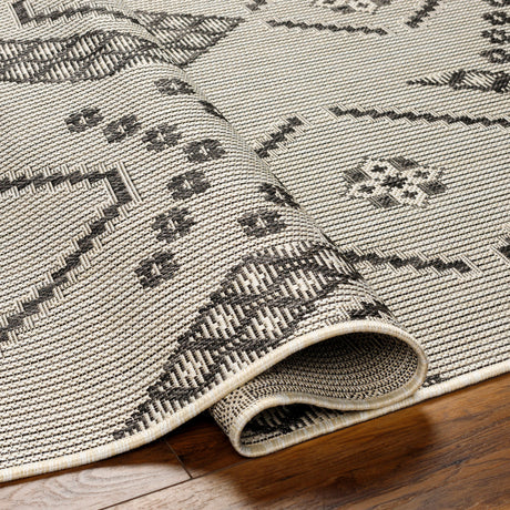Surya Ravello Rvl-2326 Ivory, Light Beige, Light Gray, Black Rug.