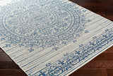 Surya Ravello Rvl-2330 Ivory, Light Beige, Denim, Dark Blue Rug.