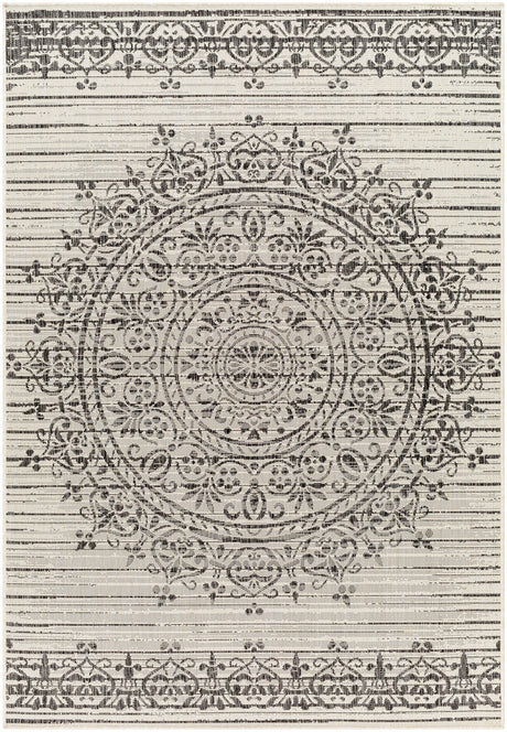 Surya Ravello Rvl-2332 Ivory, Light Beige, Light Gray, Black Rug.