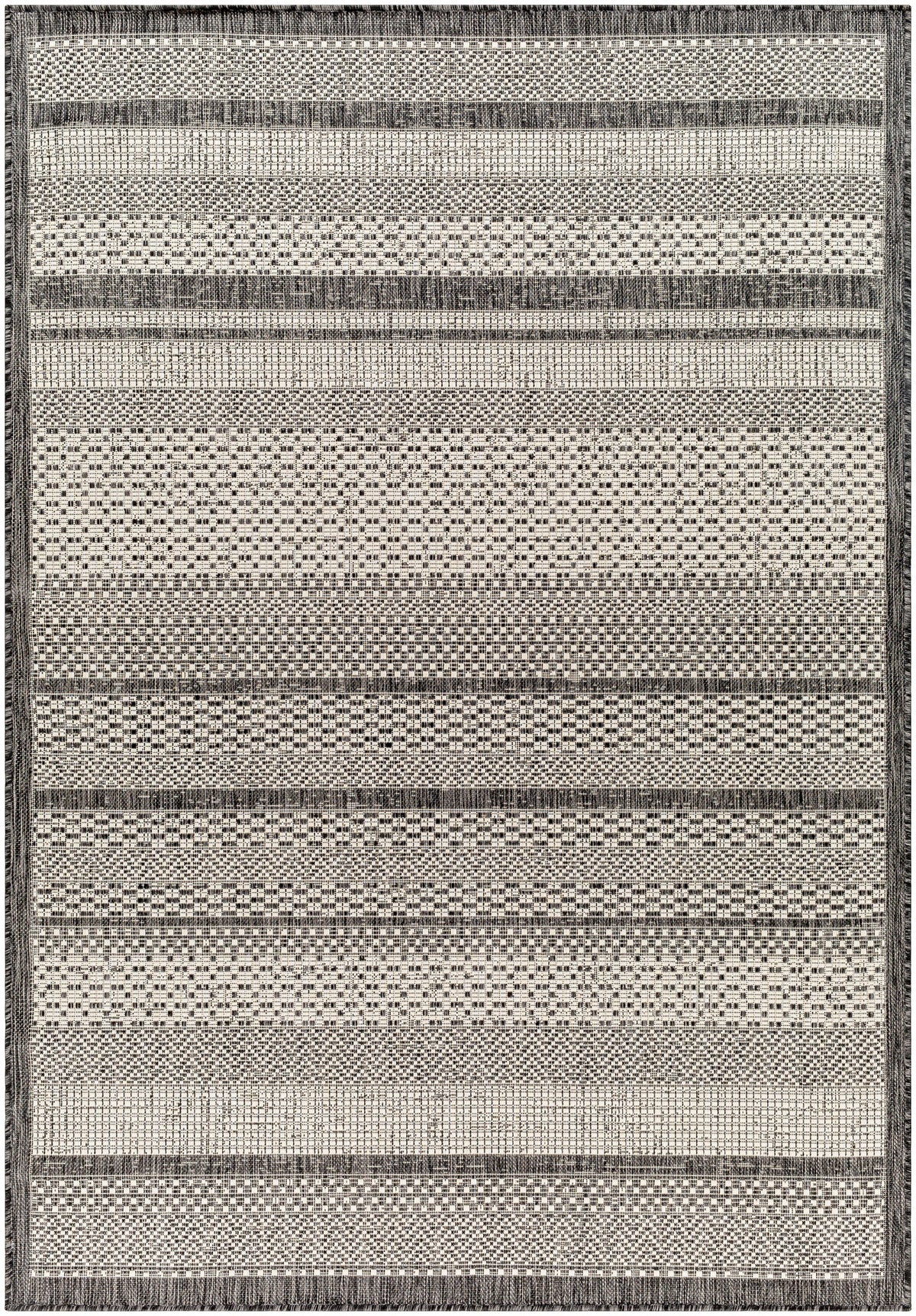 Surya Ravello Rvl-2338 Light Gray, Black, Ivory, Light Beige Rug.