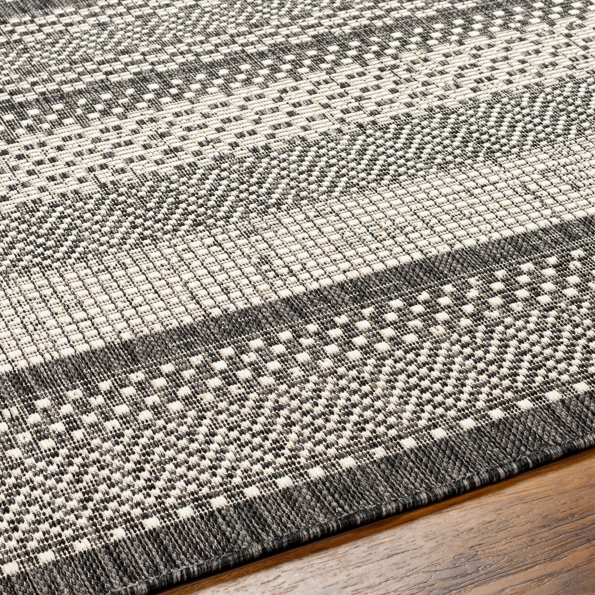 Surya Ravello Rvl-2338 Light Gray, Black, Ivory, Light Beige Rug.