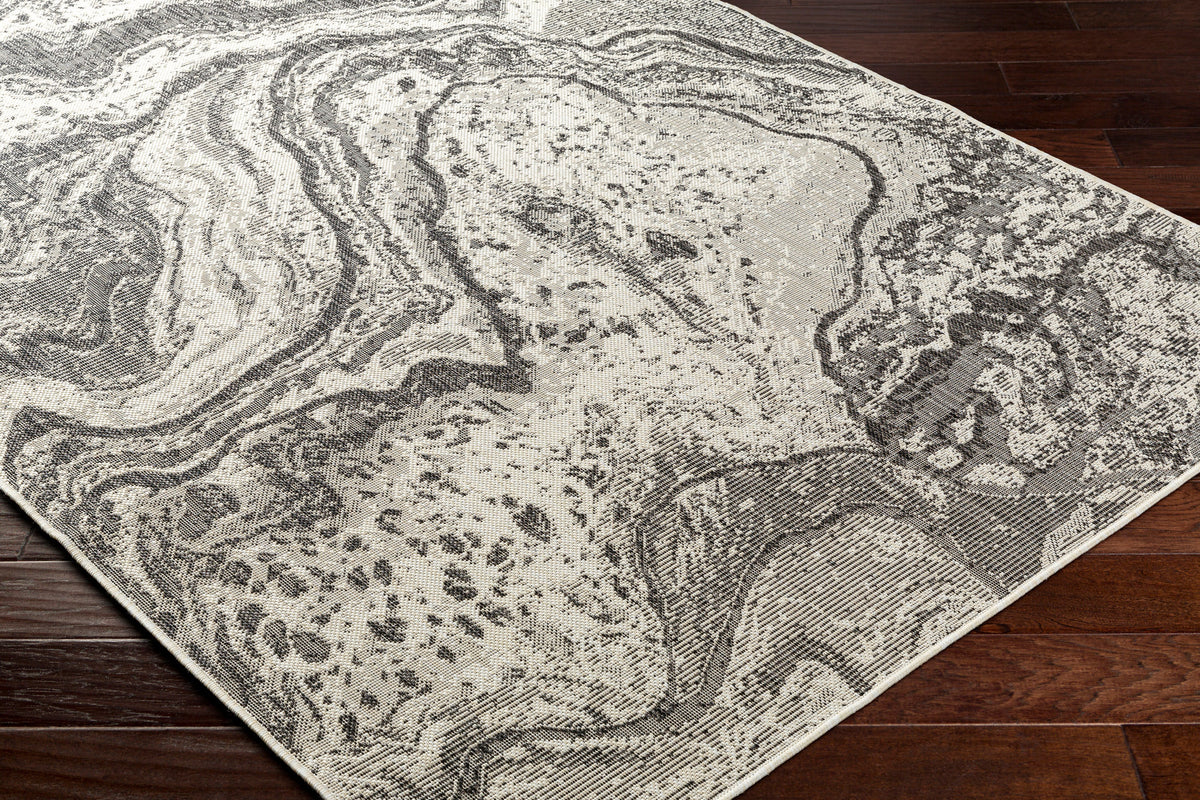 Surya Ravello Rvl-2344 Light Gray, Black, Ivory, Light Beige Rug.