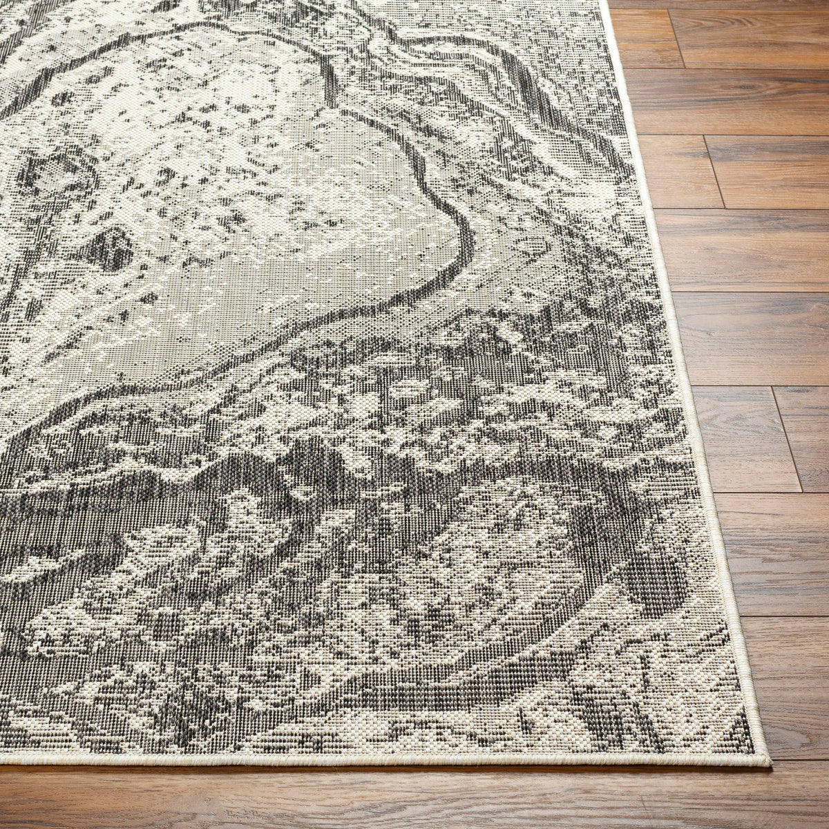 Surya Ravello Rvl-2344 Light Gray, Black, Ivory, Light Beige Rug.