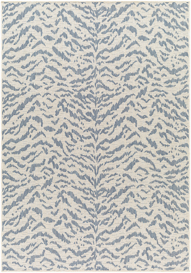 Surya Ravello Rvl-2351 Ivory, Light Beige, Denim, Dark Blue Rug.