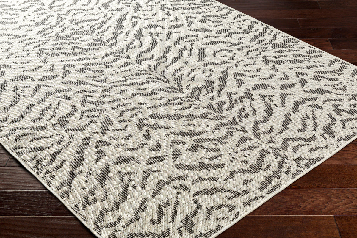 Surya Ravello Rvl-2353 Ivory, Light Beige, Light Gray, Black Rug.