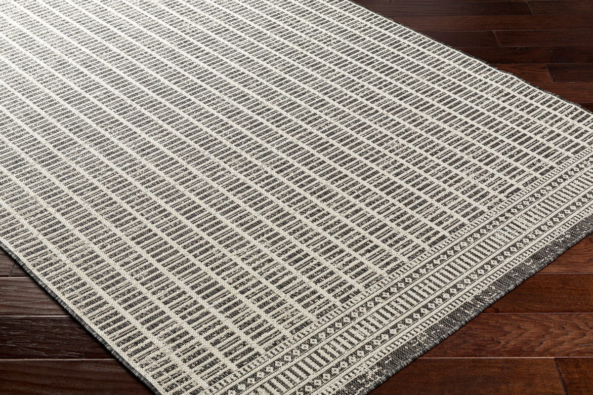 Surya Ravello Rvl-2362 Light Gray, Black, Ivory, Light Beige Rug.