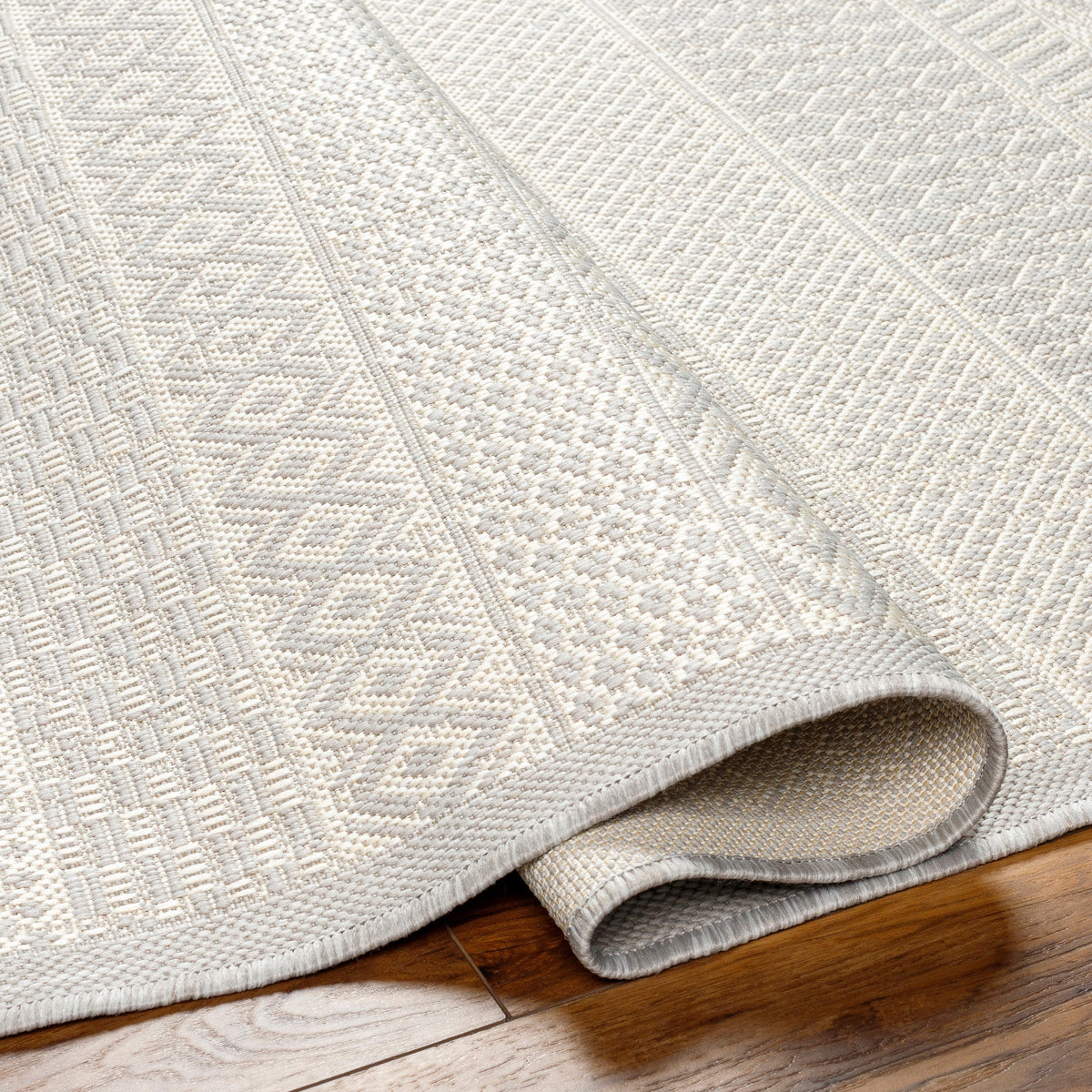 Surya Ravello Rvl-2373 Light Gray, Charcoal, Ivory, Light Beige Rug.