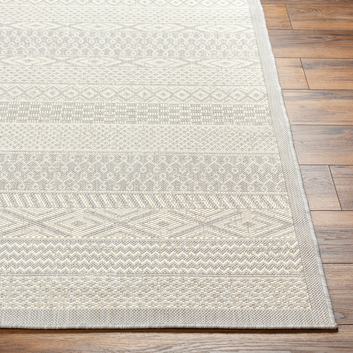 Surya Ravello Rvl-2373 Light Gray, Charcoal, Ivory, Light Beige Rug.