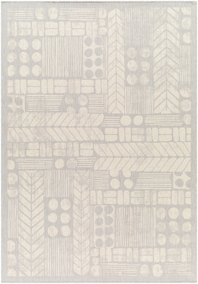 Surya Ravello Rvl-2378 Ivory, Light Beige, Light Gray, Charcoal Rug.