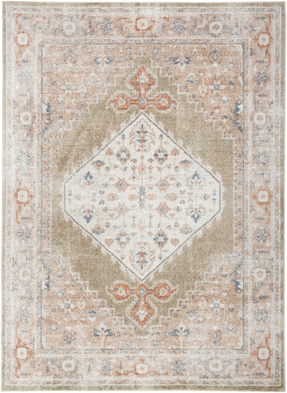 Nourison Astra Machine Washable Asw11 Sage Multi Area Rug