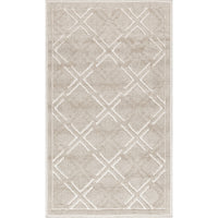 Nuloom Sheridan Textured Diamond Psko01B Ivory Area Rug