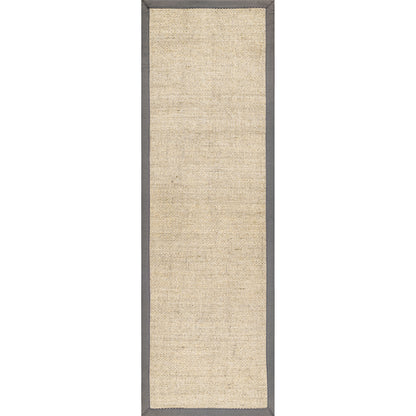 Nuloom Bordered Chloe Sisal Zhss05A Gray Area Rug