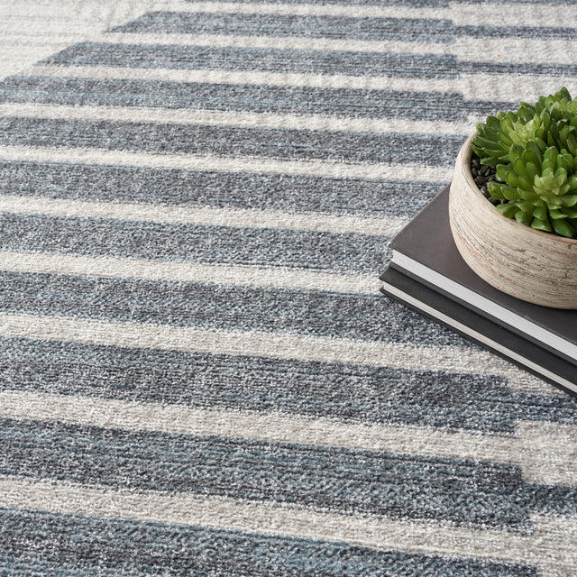 Nourison Astra ASW03 Ivory Blue Rugs