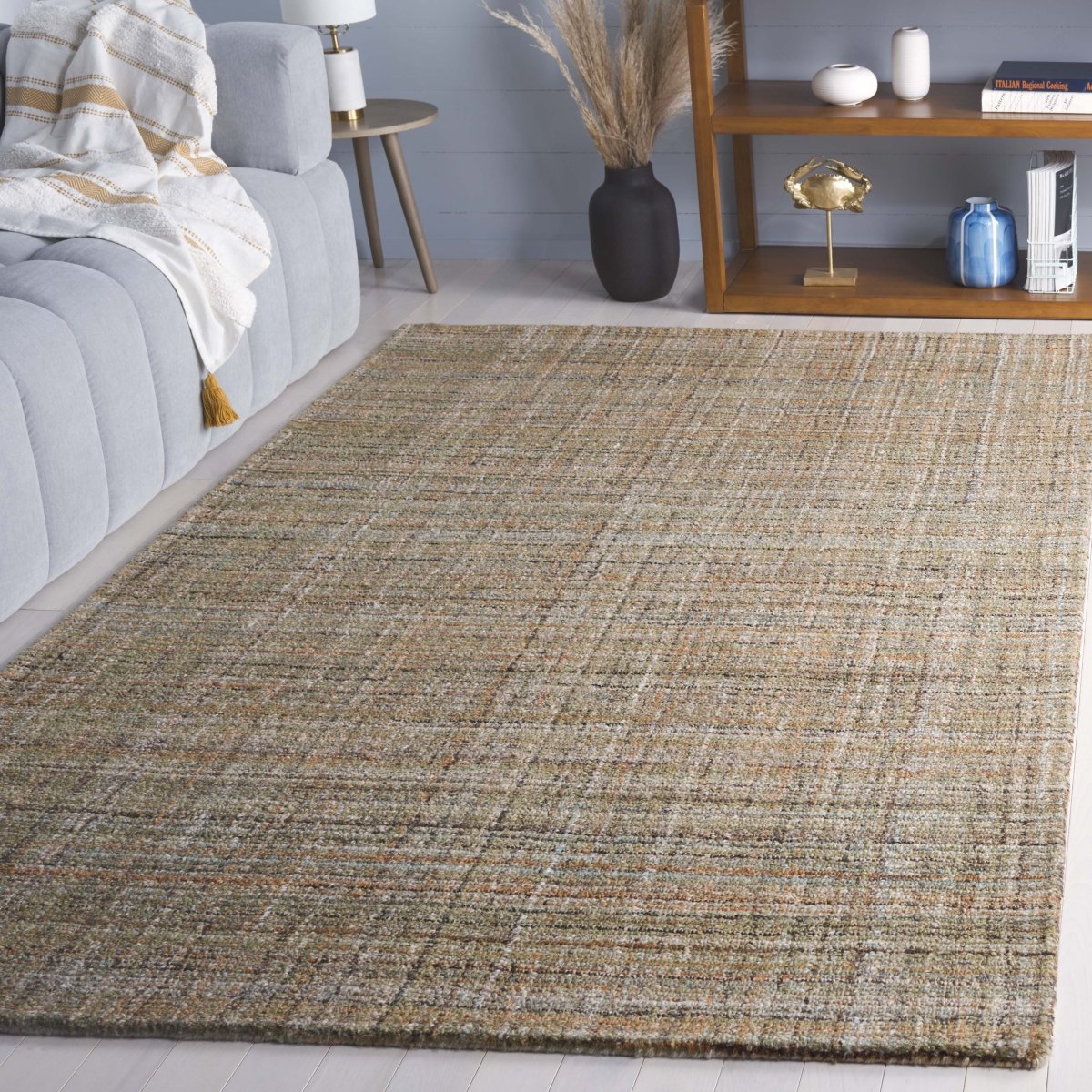 Safavieh Abstract Abt151W Brown/Green Rug.
