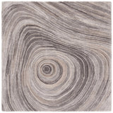 Safavieh Abstract 6'-0" x 6'-0" Rug in Grey / Ivory