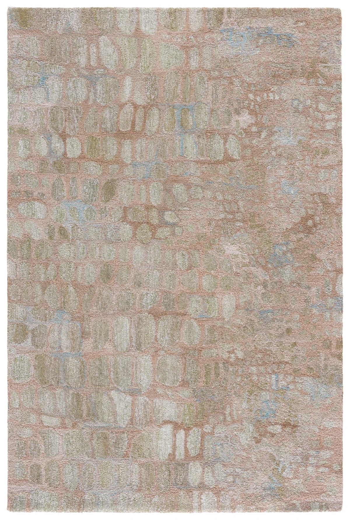 Safavieh Abstract 4'-0" x 6'-0" Rug in Light Green / Blush