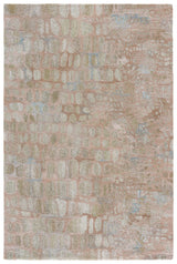 Safavieh Abstract 4'-0" x 6'-0" Rug in Light Green / Blush
