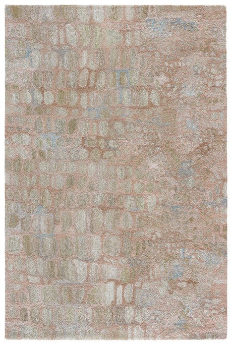 Safavieh Abstract 4'-0" x 6'-0" Rug in Light Green / Blush