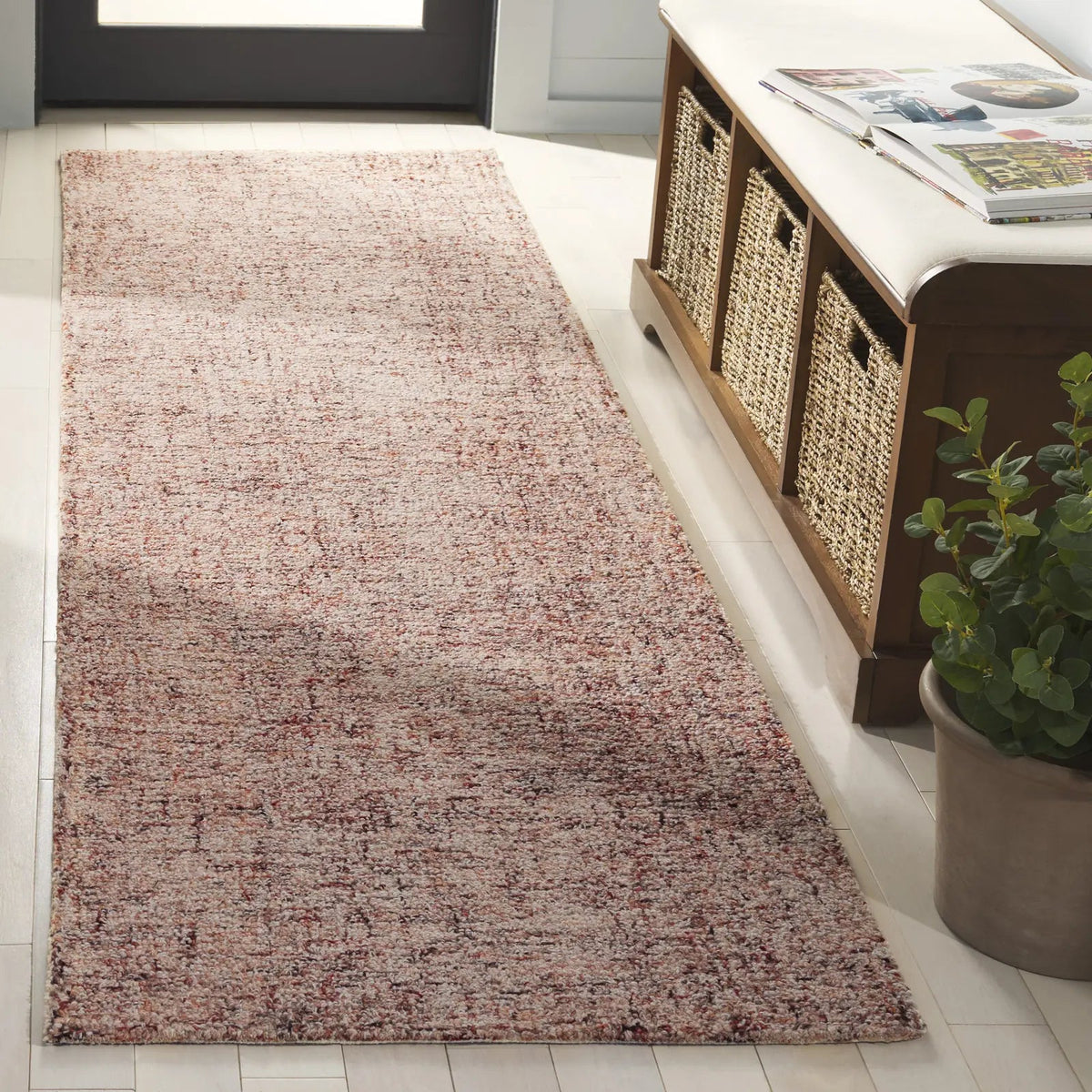 Safavieh Abstract 2'-3" x 8'-0" Rug in Rust / Ivory