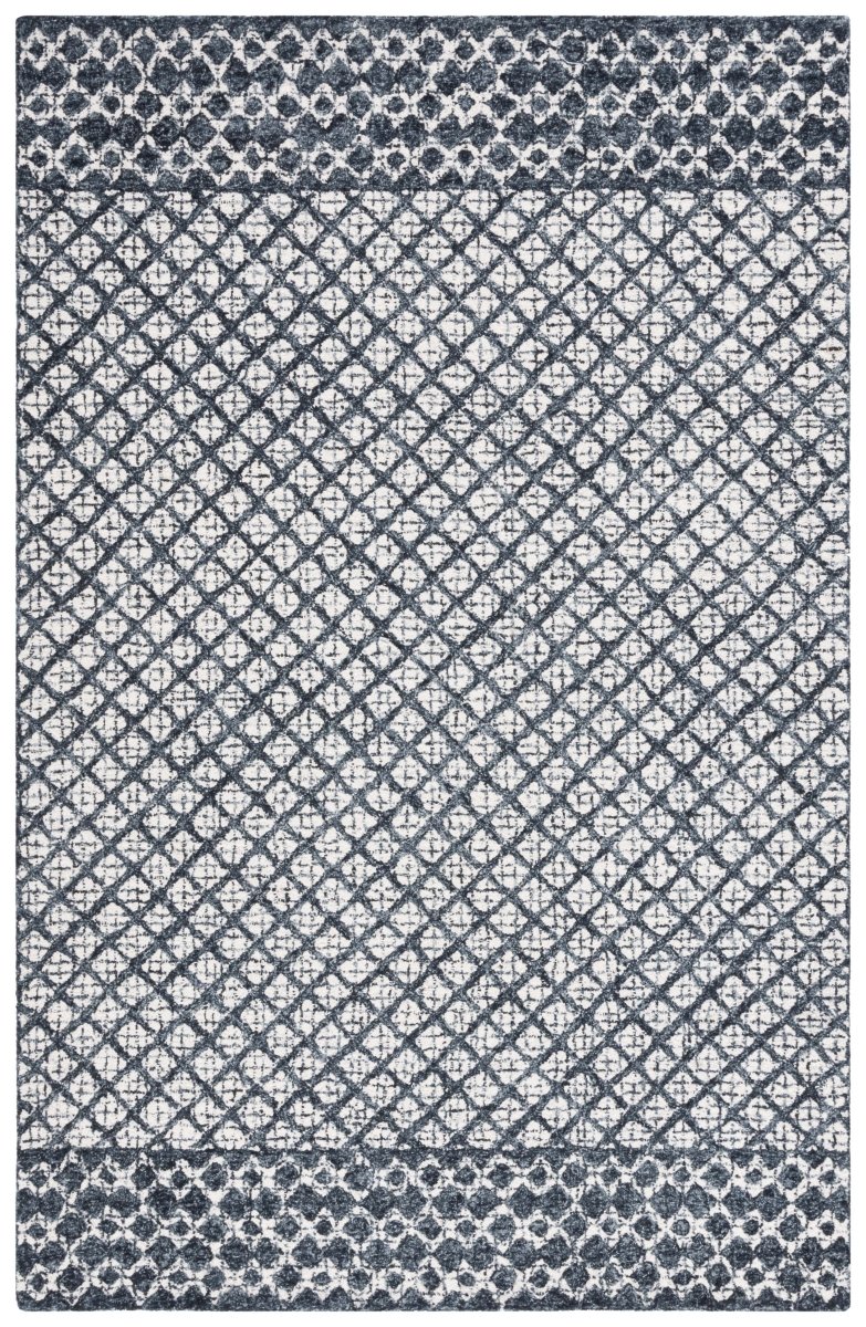 Safavieh Abstract Abt203N Ivory/Navy Rug.
