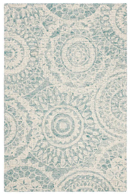 Safavieh Abstract Abt205A Ivory/Blue Rug - Safavieh - abt205a - 6sq