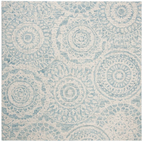 Safavieh Abstract Abt205A Ivory/Blue Rug - Safavieh - abt205a - 6sq