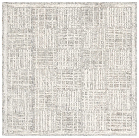 Safavieh Abstract 6'-0" x 6'-0" Rug in Dark Grey / Ivory
