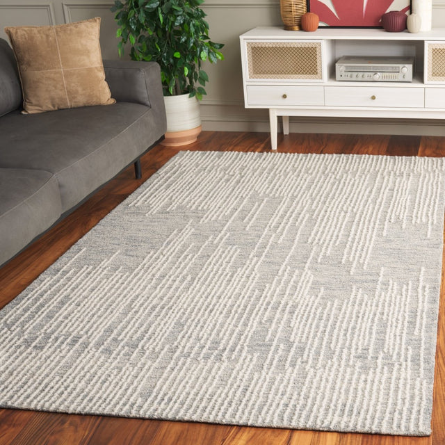 Safavieh Abstract Abt282G Light Grey/Ivory Rug.