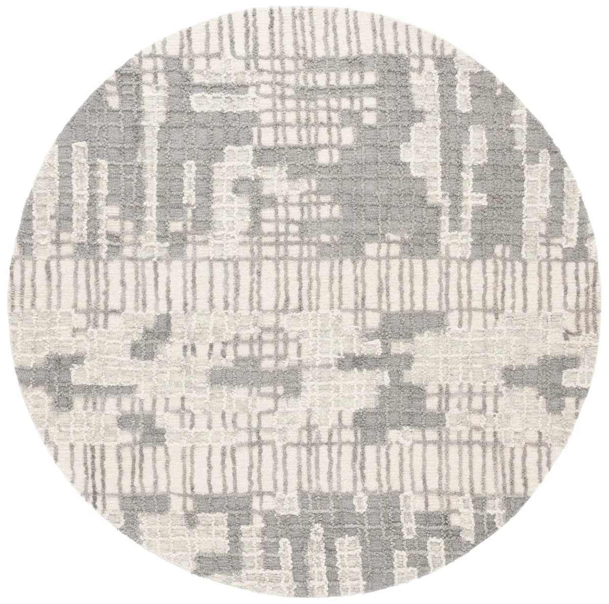 Safavieh Abstract 6'-0" x 6'-0" Rug in Ivory / Dark Grey