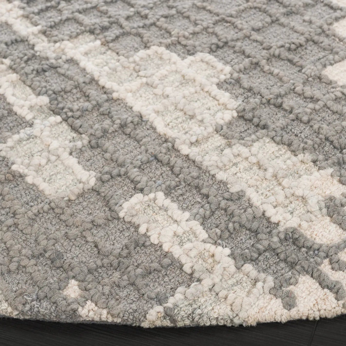 Safavieh Abstract 6'-0" x 6'-0" Rug in Ivory / Dark Grey