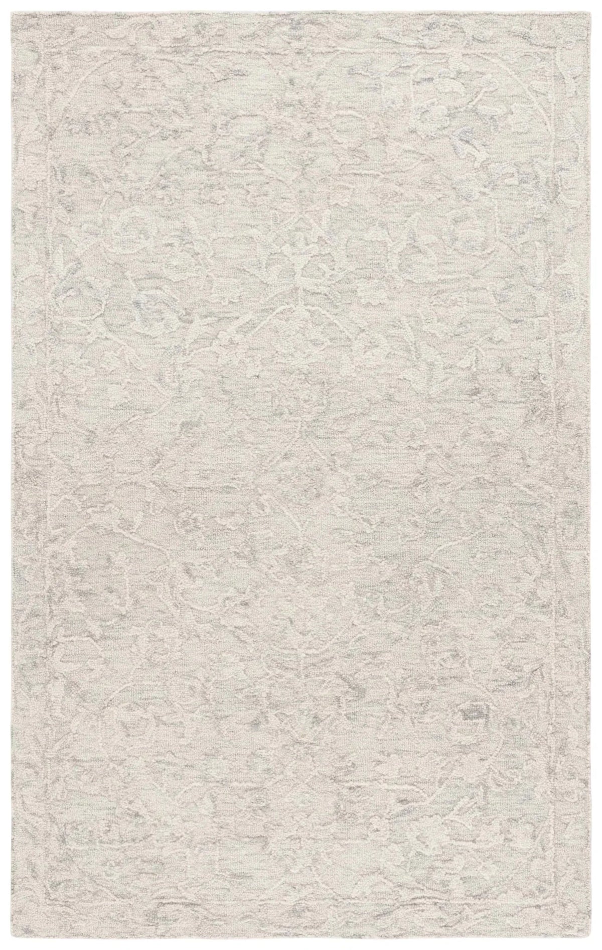Safavieh Abstract 4'-0" x 6'-0" Rug in Light Grey / Ivory