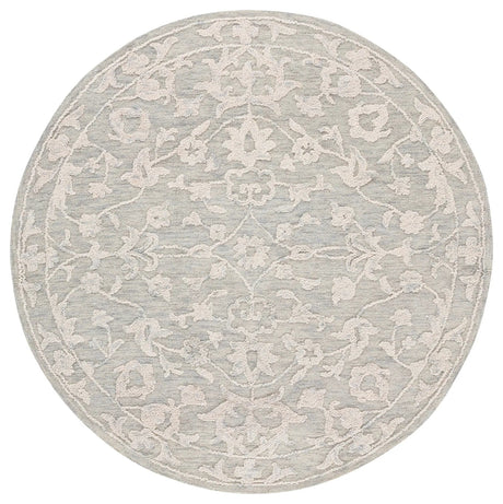 Safavieh Abstract 6'-0" x 6'-0" Rug in Light Grey / Ivory