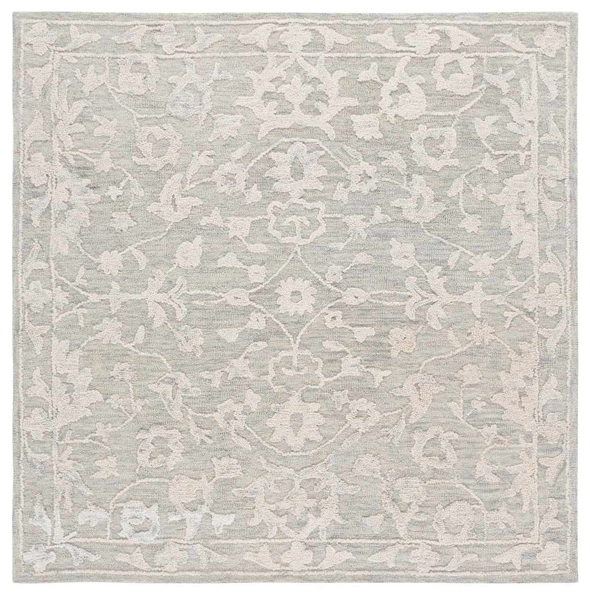 Safavieh Abstract 6'-0" x 6'-0" Rug in Light Grey / Ivory